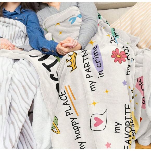 Bestie Gift Blanket 40x50 Soft Cozy Throw Fleece Warm Friendship Quote Blanket - Picture 4 of 7